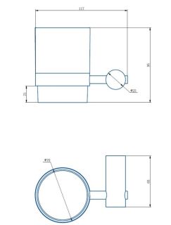 Стакан для ванной комнаты Haiba HB8406 хром